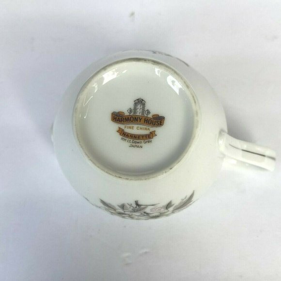 1950s Harmony House Fine China, Nannette, Dawn Grey Creamer and Sugar Bowl Set - Picture 9 of 9